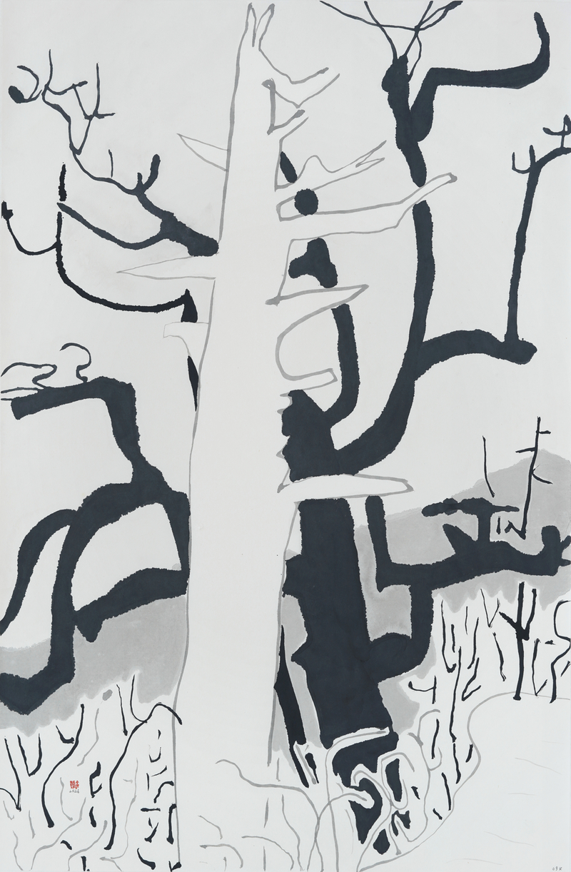 장병언, structure landscape 094, ink_on_paper, painting, 2026